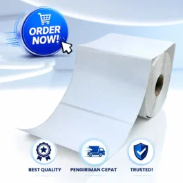 Label Sticker Barcode Semicoated 100mm X 76mm